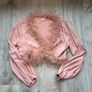 LPA pink feather top